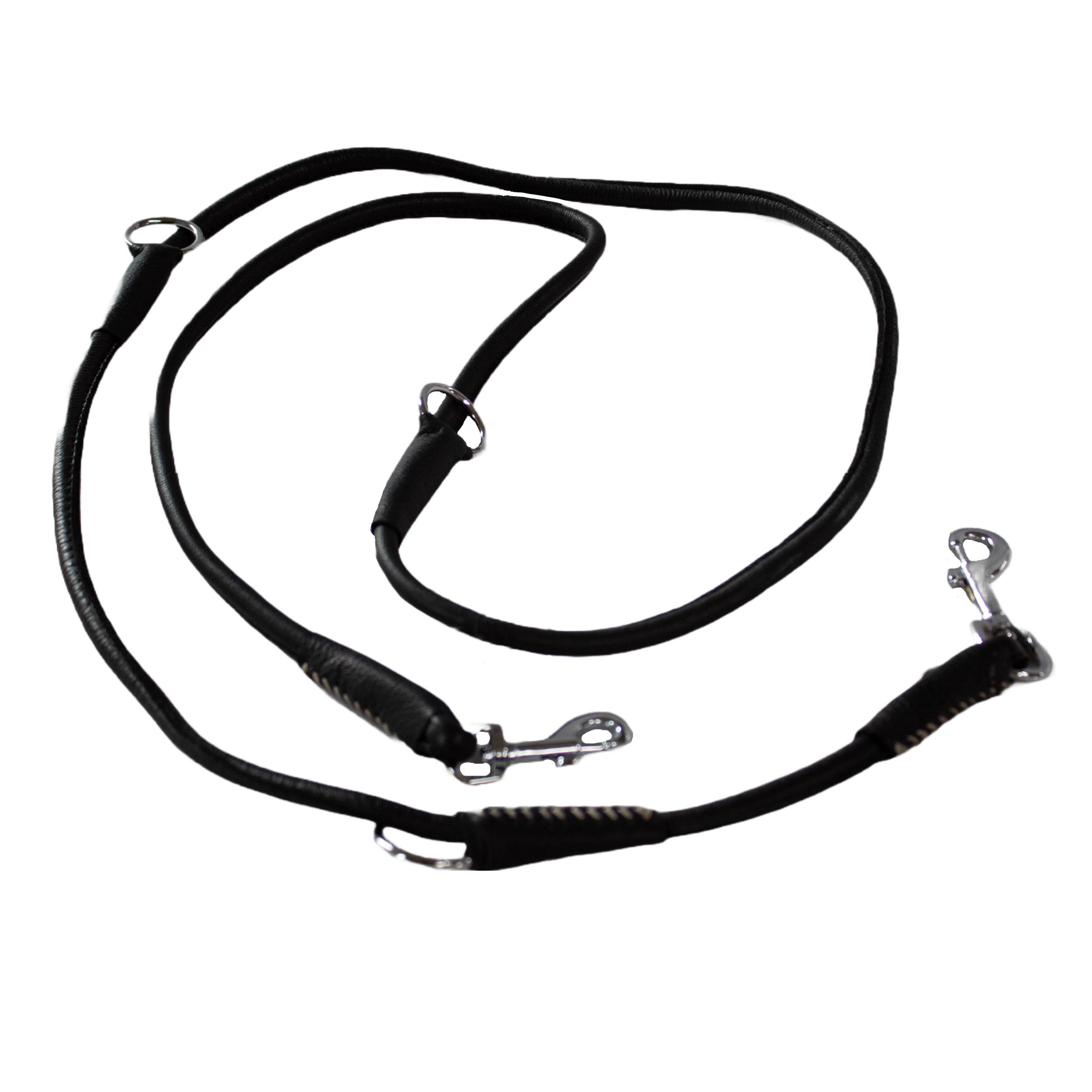 WAUDOG | Hundeleine SOFT | versch. Farben | verstellbare Lederleine für Hunde | Leder