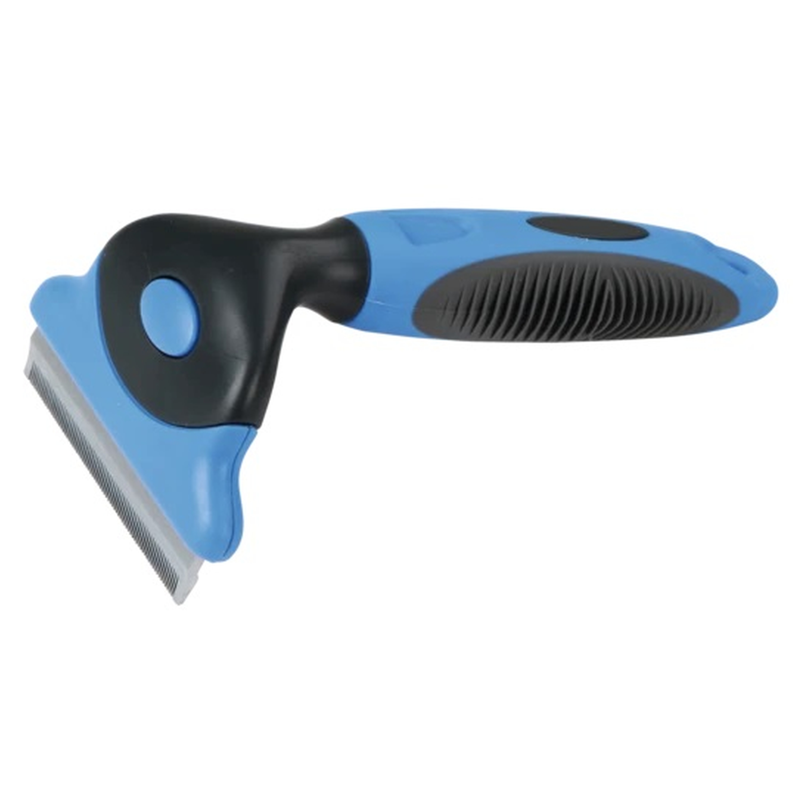 Hundepflege | Fellentferner |Bürste | Kamm | ergonomisch | Blau | Gummi | 15x7.5 cm | S