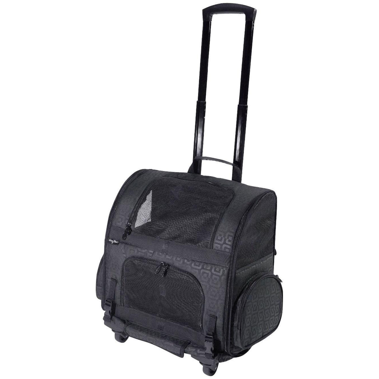 InnoPet | Hundetrolley Roller Carrier | 3 in 1 | Trolley mit 4 Rollen | Schwarz | PKW-Sitz & Tasche