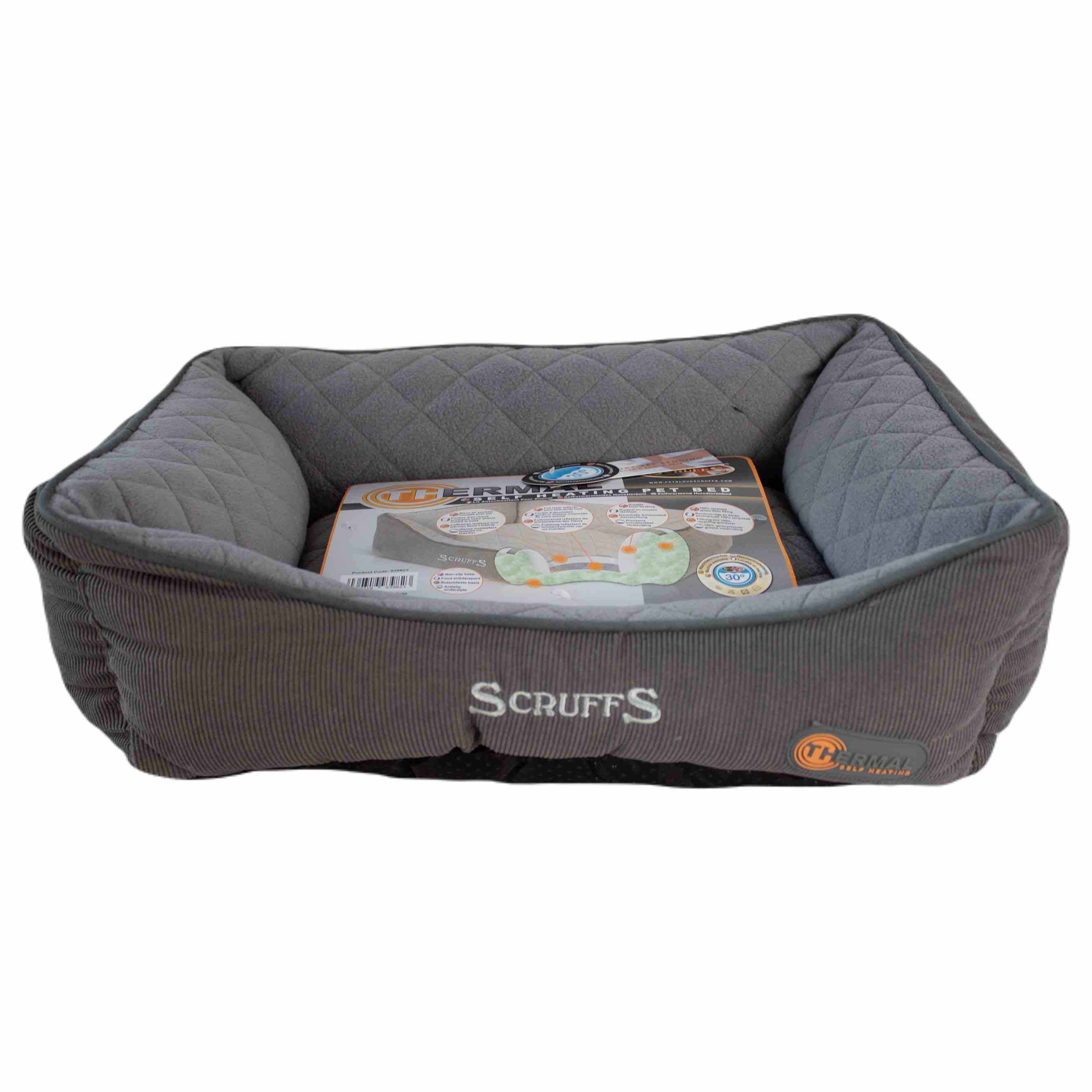 Hundebett | Thermal | Grau | Verschiedene Größen | Wärmender Hundeschlafplatz