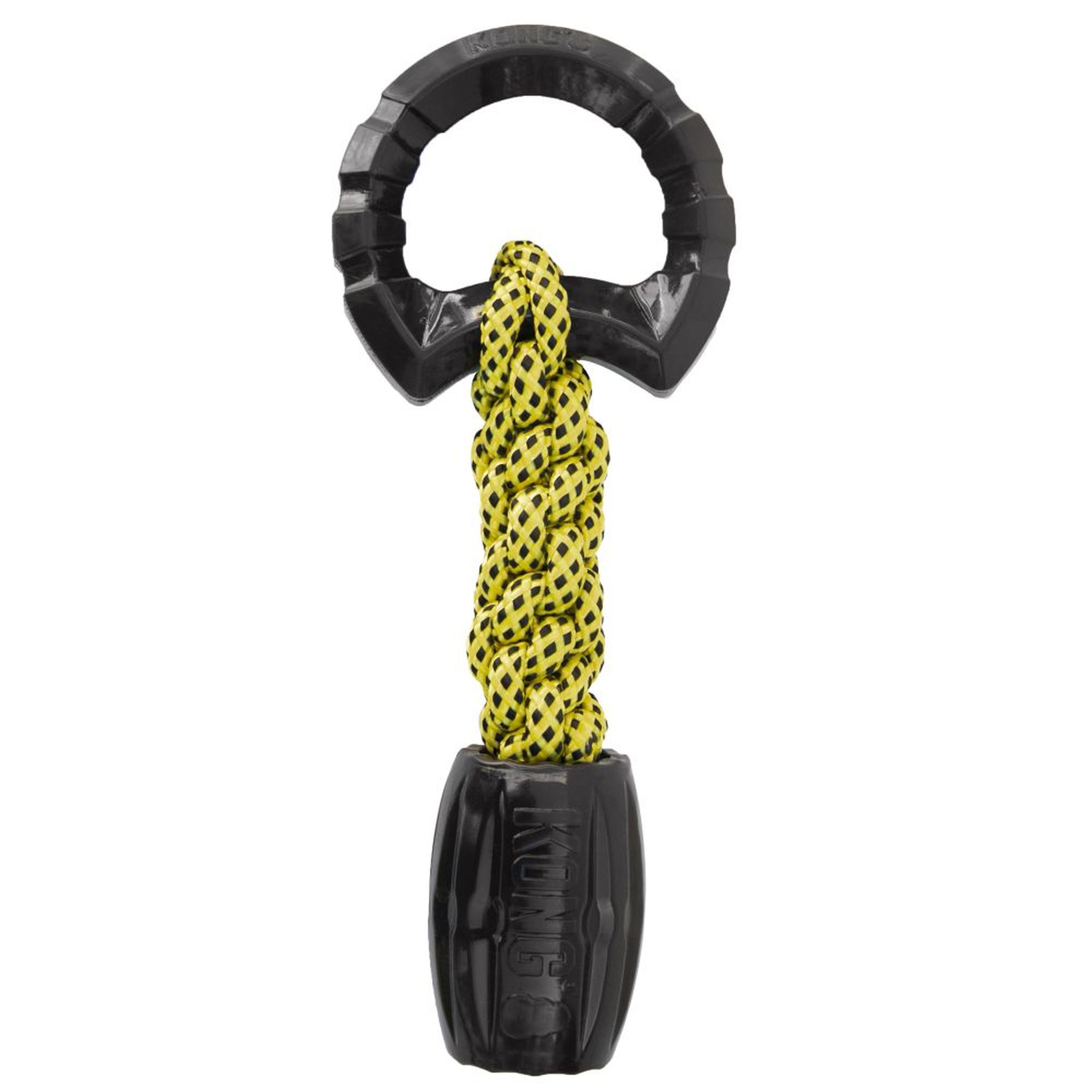Jaxx Braided | Zerrspielzeug |Seil | Hundespielzeug | Wurfspielzeug | Gelb | Schwarz | 28.5 cm