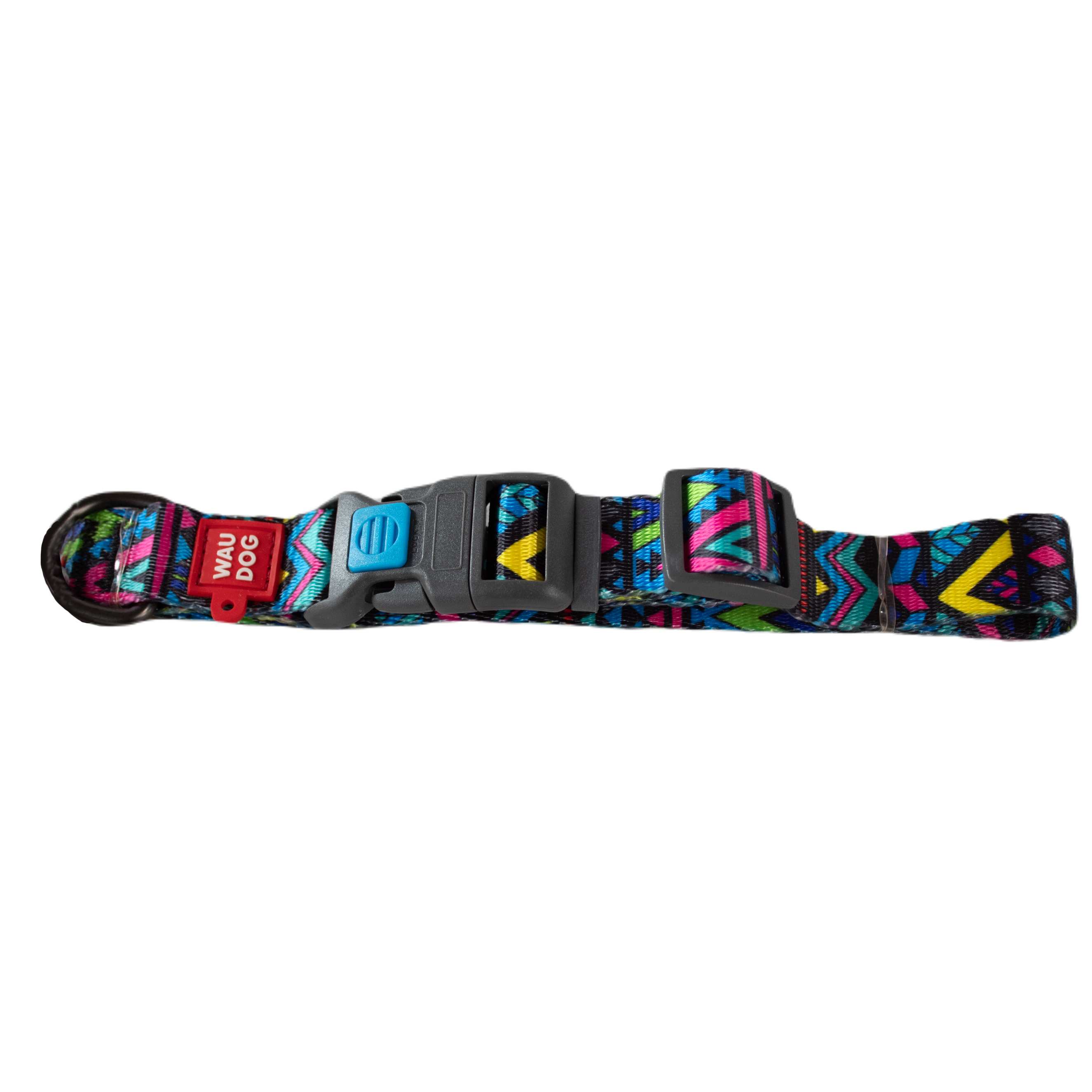 WAUDOG | Hundehalsband | Bunt | versch. Größen | hochwertiges Nylonhalsband für Hunde