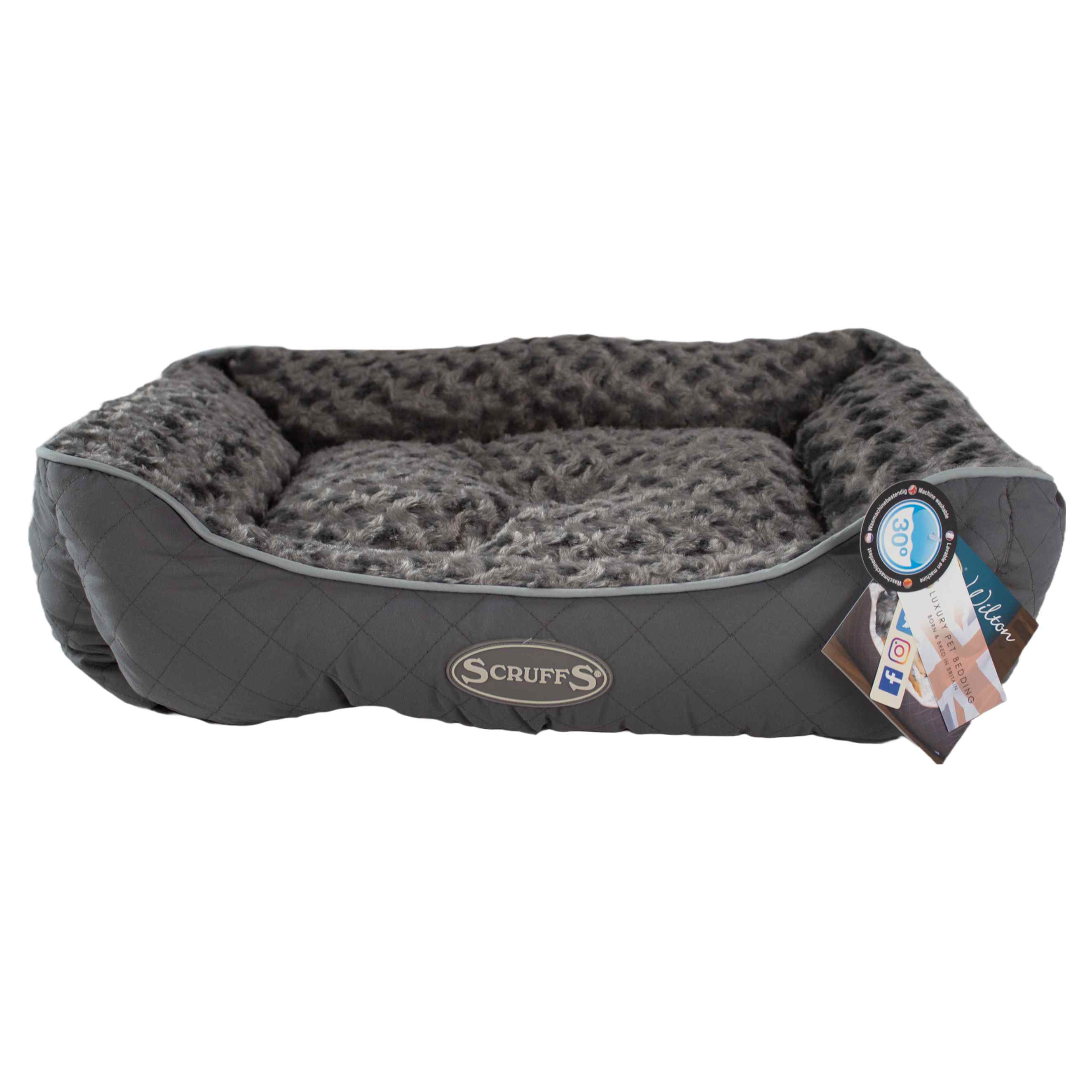 Scruffs | Hundebett | Wilton Bett | Hundeschlafplatz | Grau