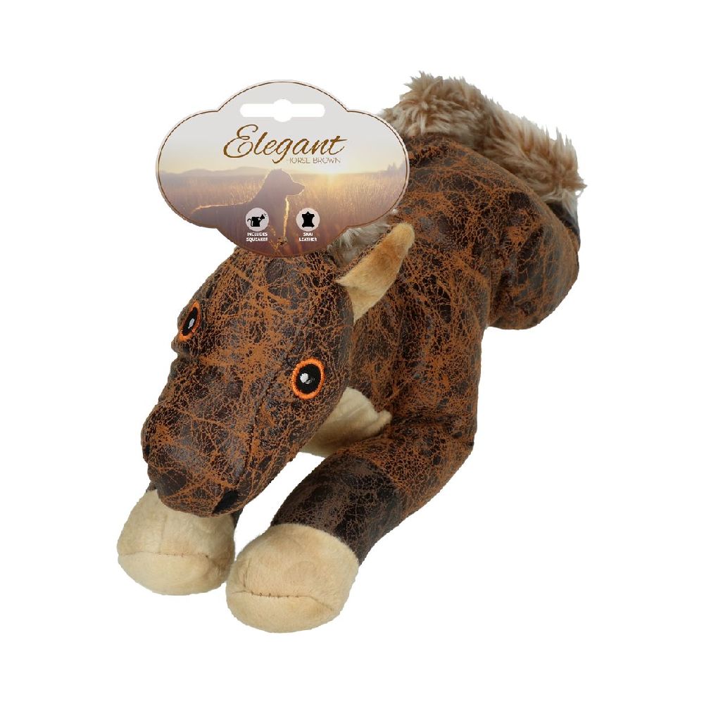 Elegant | Hundespielzeug | Pferd | Kuscheltier | Kunstleder | versch. Farben | mit Quietscher
