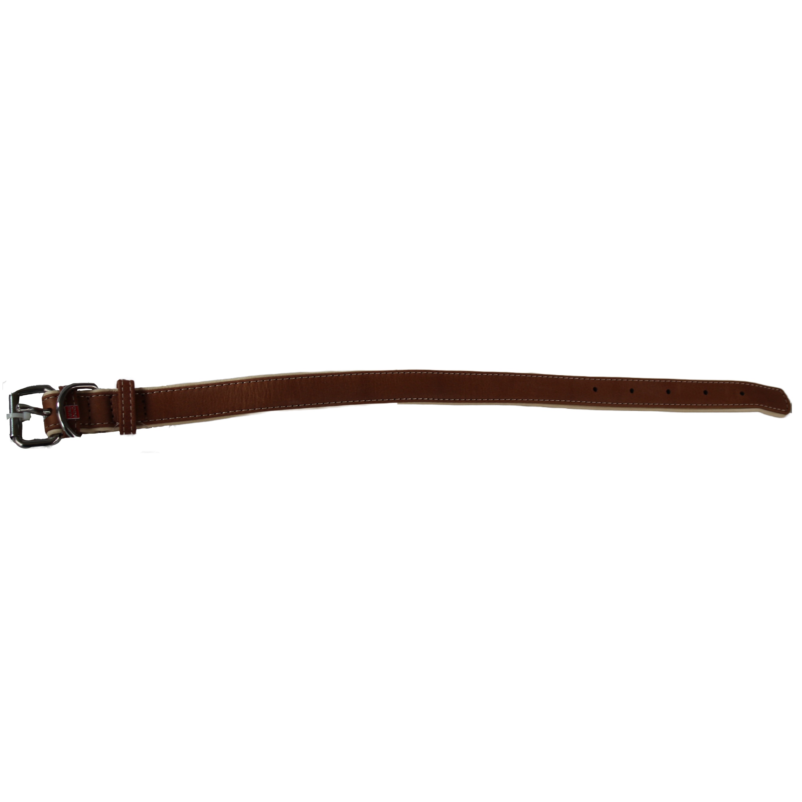 WAUDOG | Hundehalsband SOFT | Braun | 38-49 cm Halsumfang | Lederhalsband für Hunde
