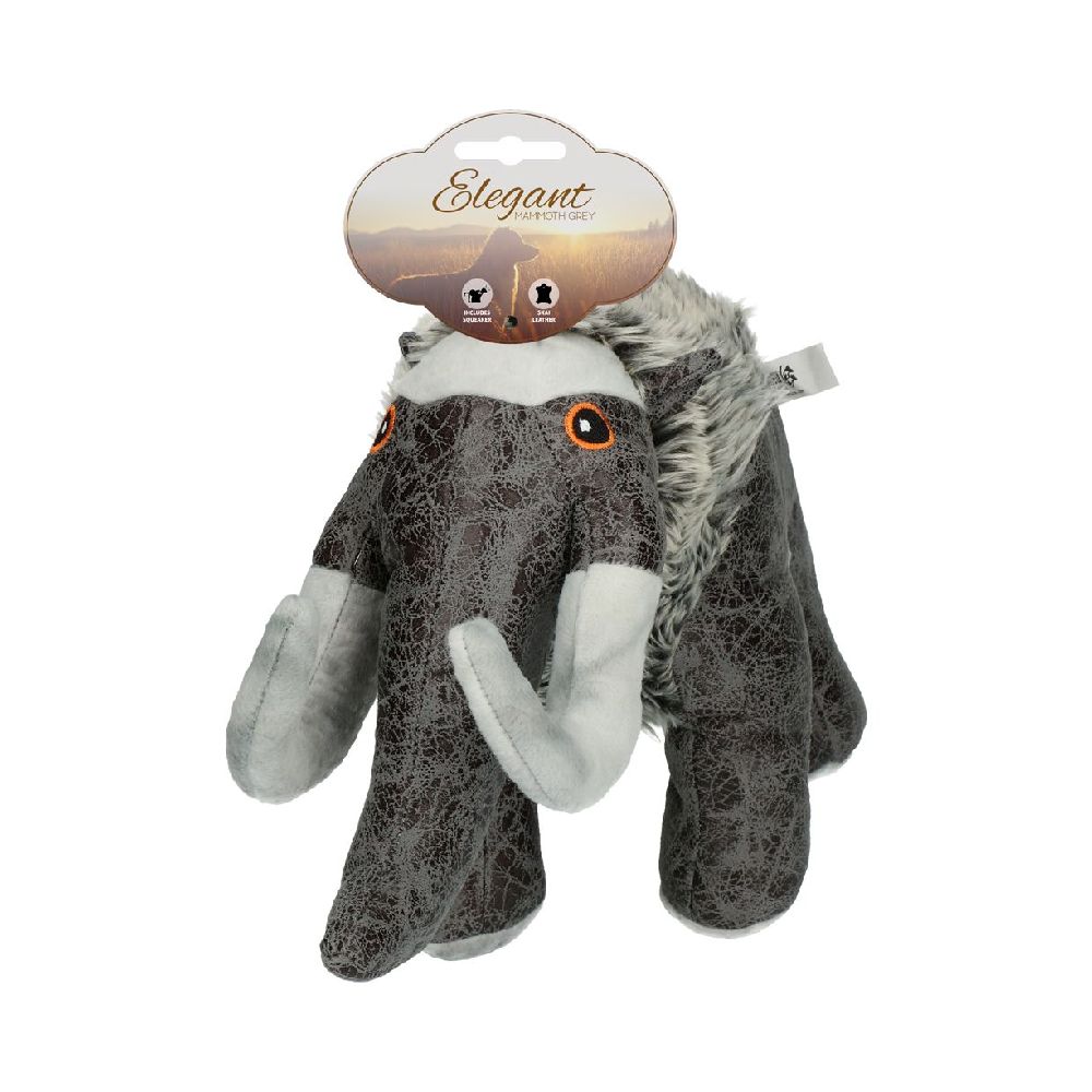 Elegant | Hundespielzeug | Mammut | Kuscheltier | Kunstleder | versch. Farben | mit Quietscher