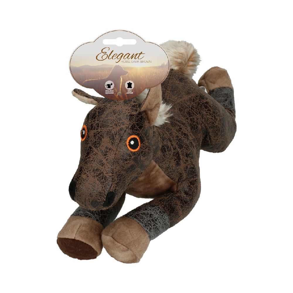 Elegant | Hundespielzeug | Pferd | Kuscheltier | Kunstleder | versch. Farben | mit Quietscher
