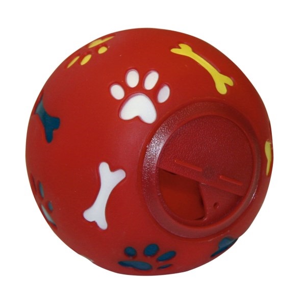 Coperani | Hundespielzeug Snackball | Schnüffeltraining | Fördert Konzentration | 11 cm | Rot