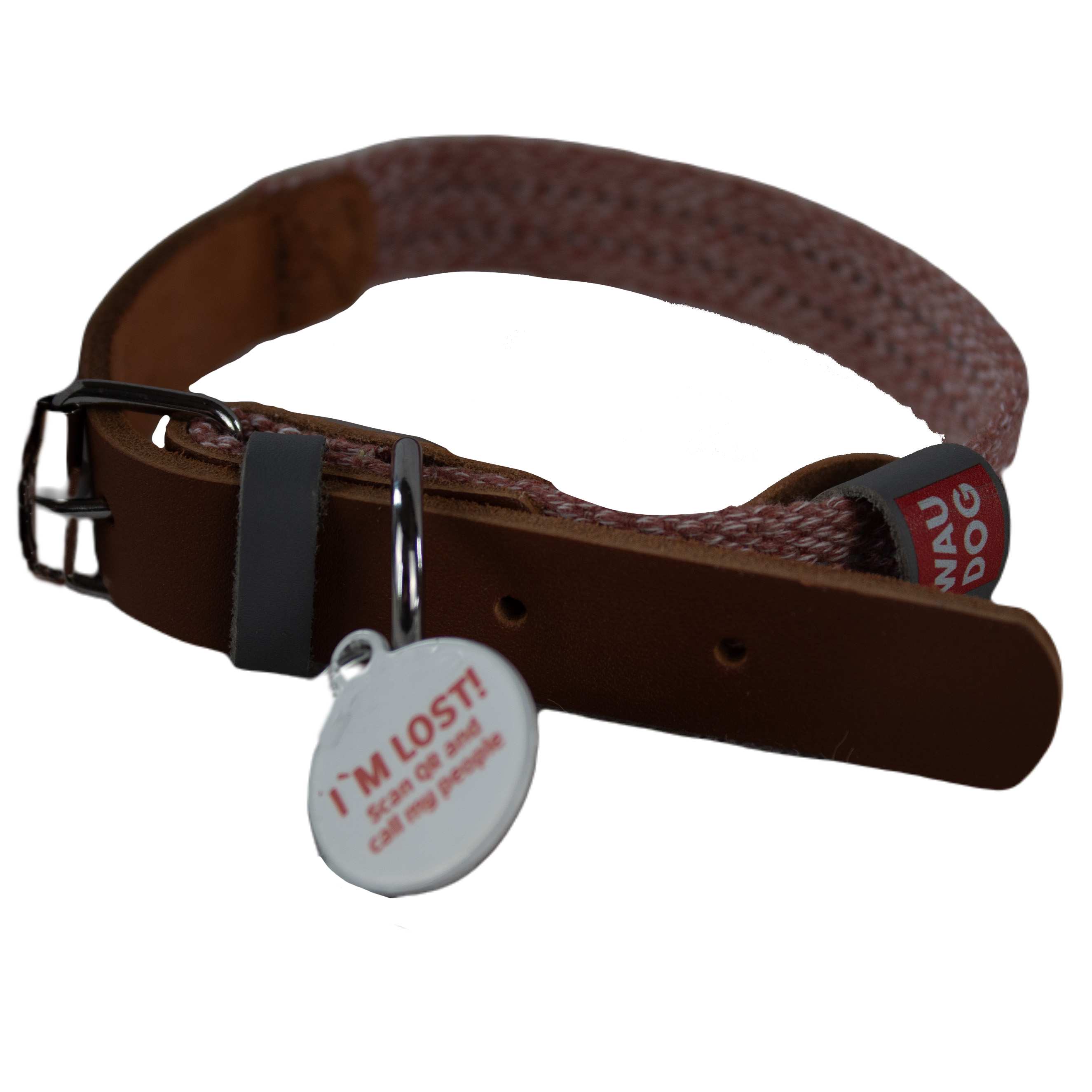 WAUDOG | Hundehalsband Classic Leather | Lederhalsband | Robust und Edel | Braun | versch. Größen