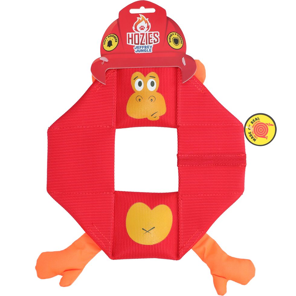 Hozies | Hundespielzeug | Jeffrey Jungle Octagon | secheckig | aus Feuerwehrschlauch | 24 x 24 cm