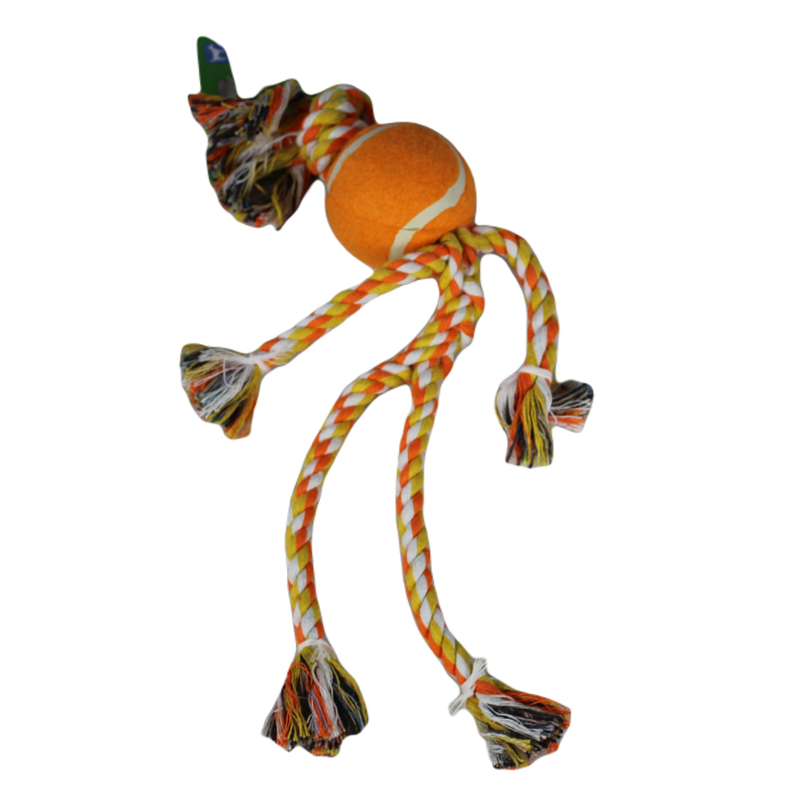 Hundespielzeug | Strichmännchen Ball | Orange | Größe 30 cm | Wurfspielzeug | Apportieren