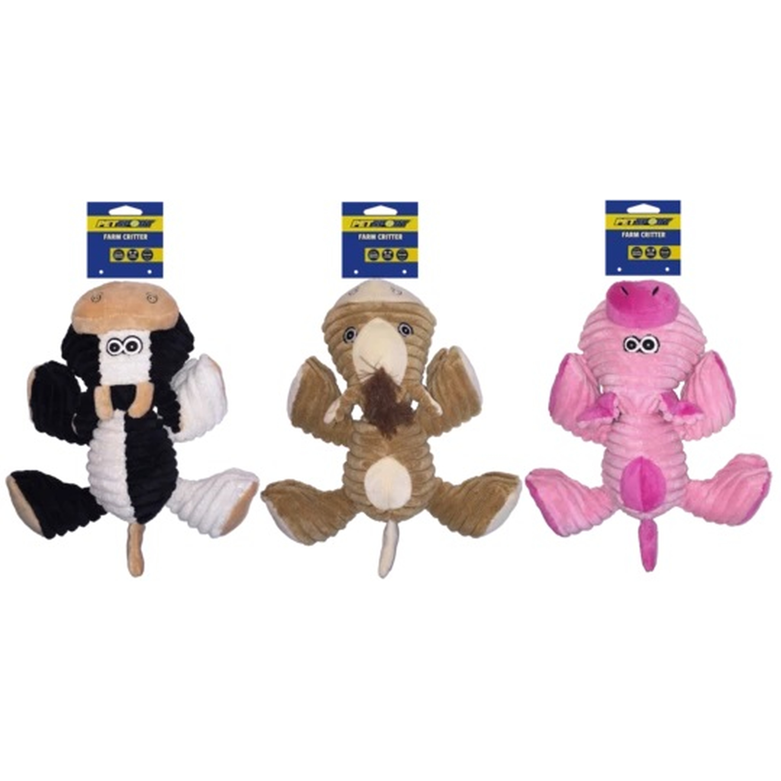 Hundespielzeug | verstärkte Nähte | Quietscher | Kauspielzeug | 26 cm | Schwarz | Cord | Kuh