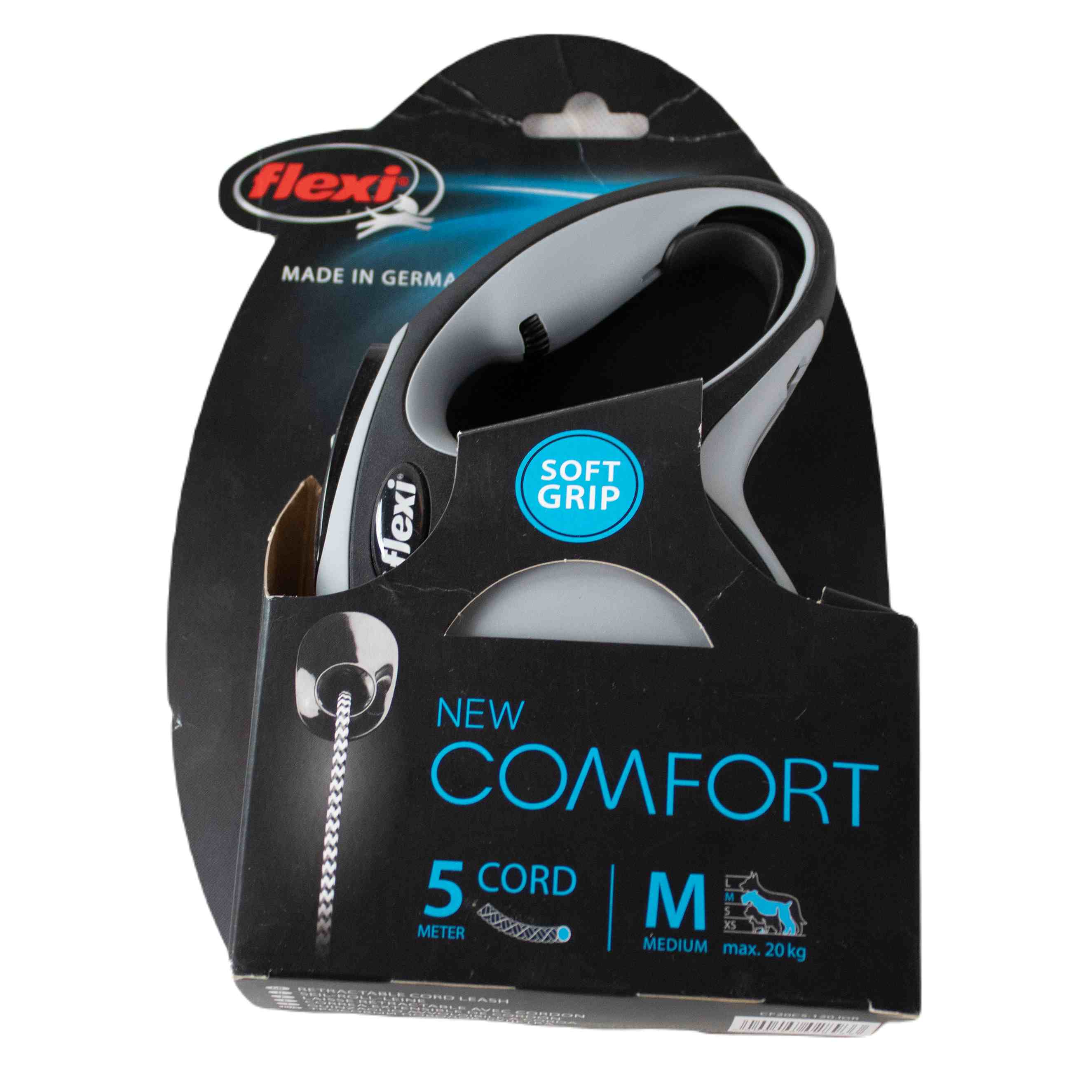 Kerbl | Flexi Leine | New Comfort | Hundeleine | Grau | 5 m | mit Bremssystem | Langlebig | Robust