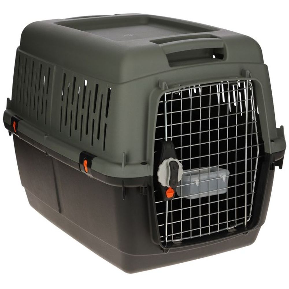 Coperani | Hundetransportbox | versch. Größen | Anthrazit Grün | IATA konform | 100% Recycelt