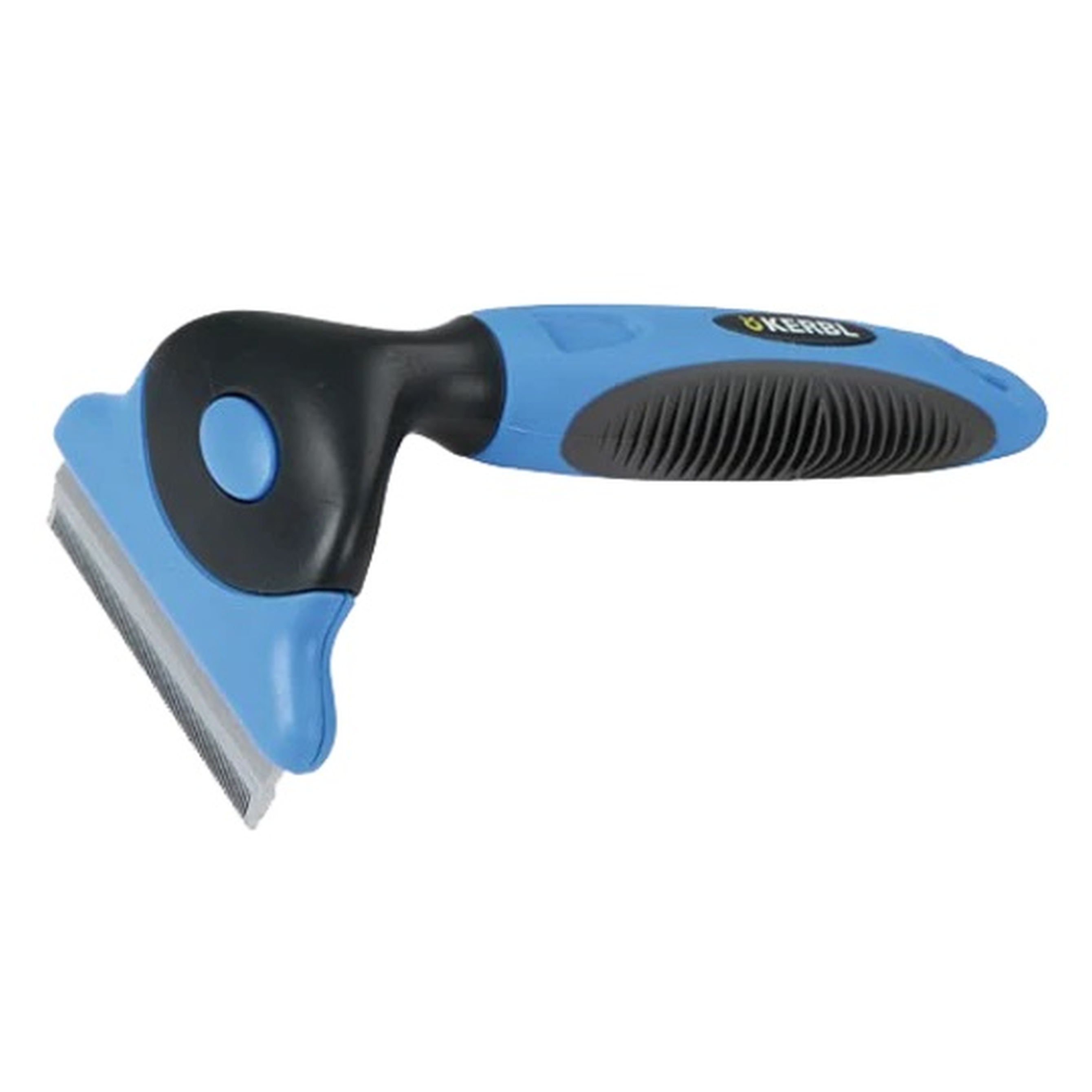 Hundepflege | Fellentferner |Bürste | Kamm | ergonomisch | Blau | Gummi | 15x7.5 cm | S