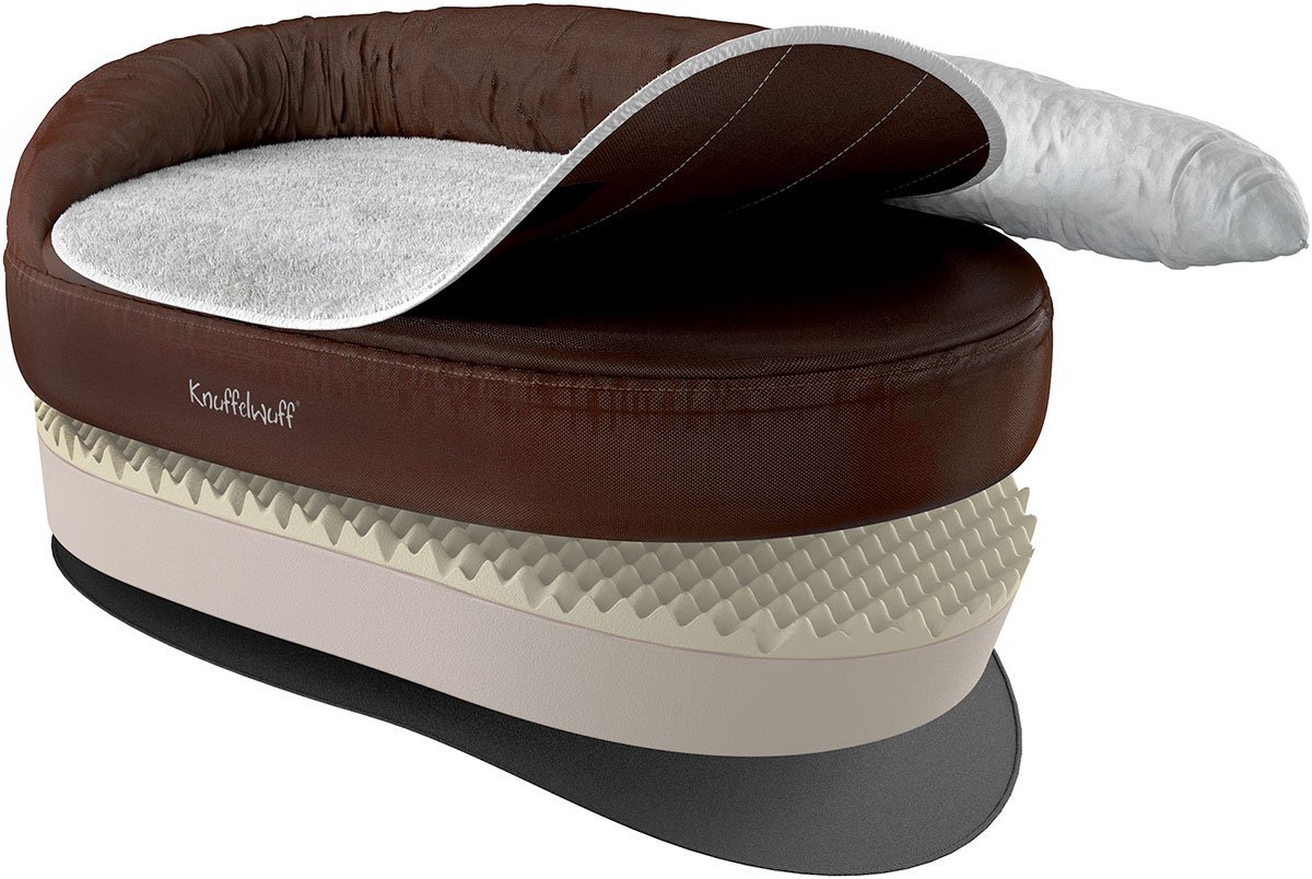 Knuffelwuff | Orthopädisches Hundebett Jessy | Ergonomisch |  Hundematte | Matratze | Memory Foam
