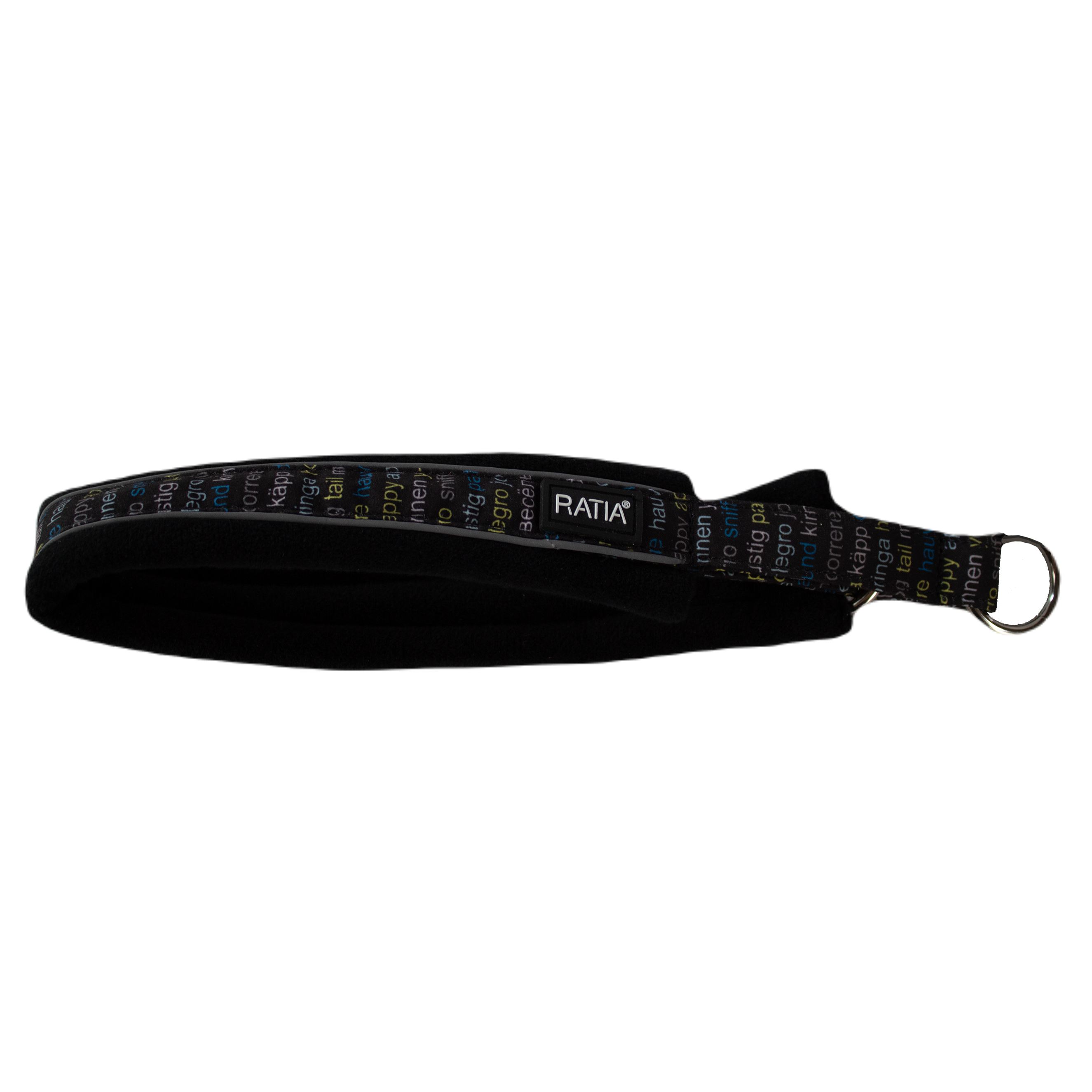 Finnero | Hundehalsband Fleece | Schwarz | verschiedene Größen | Halsband für Hunde