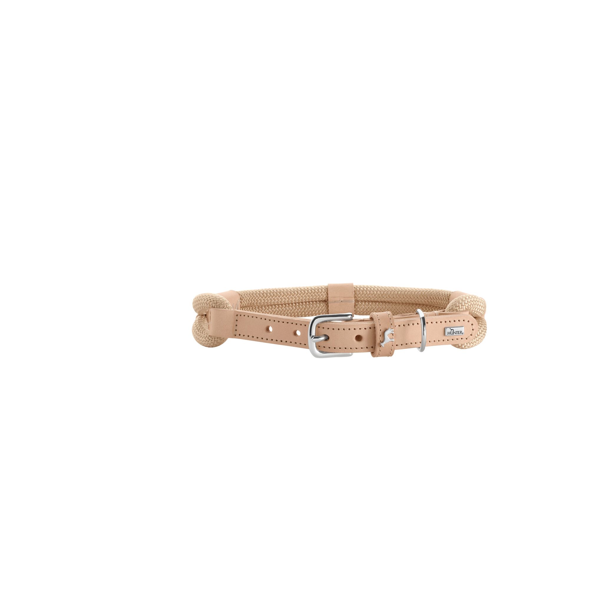 Hunter | Hundehalsband | Malia | Lederhalsband | Rindsleder | Robust | Beige | versch. Größen
