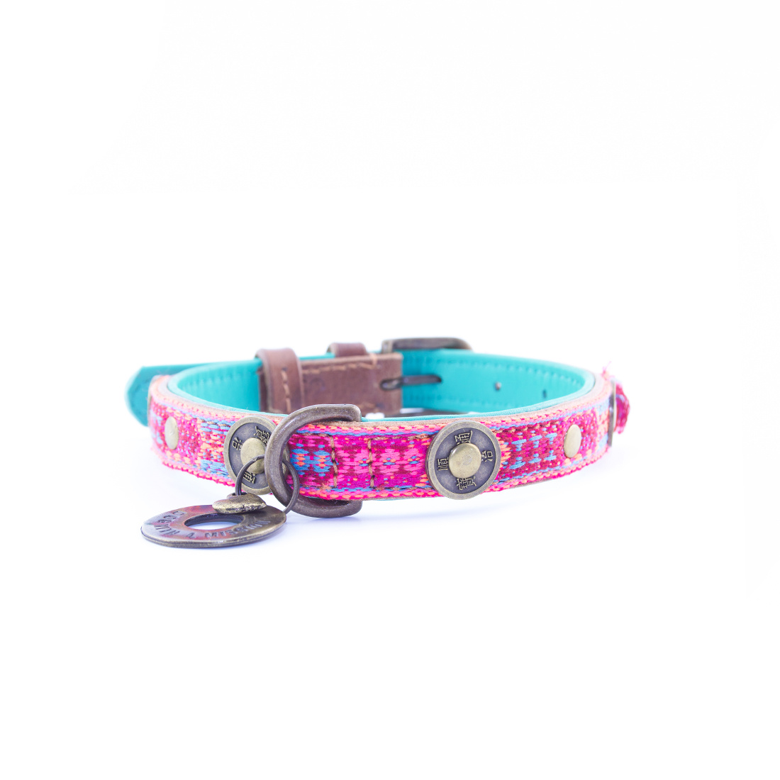 DWAM | Hundehalsband | Boho Rosa Collar | Lederhalsband