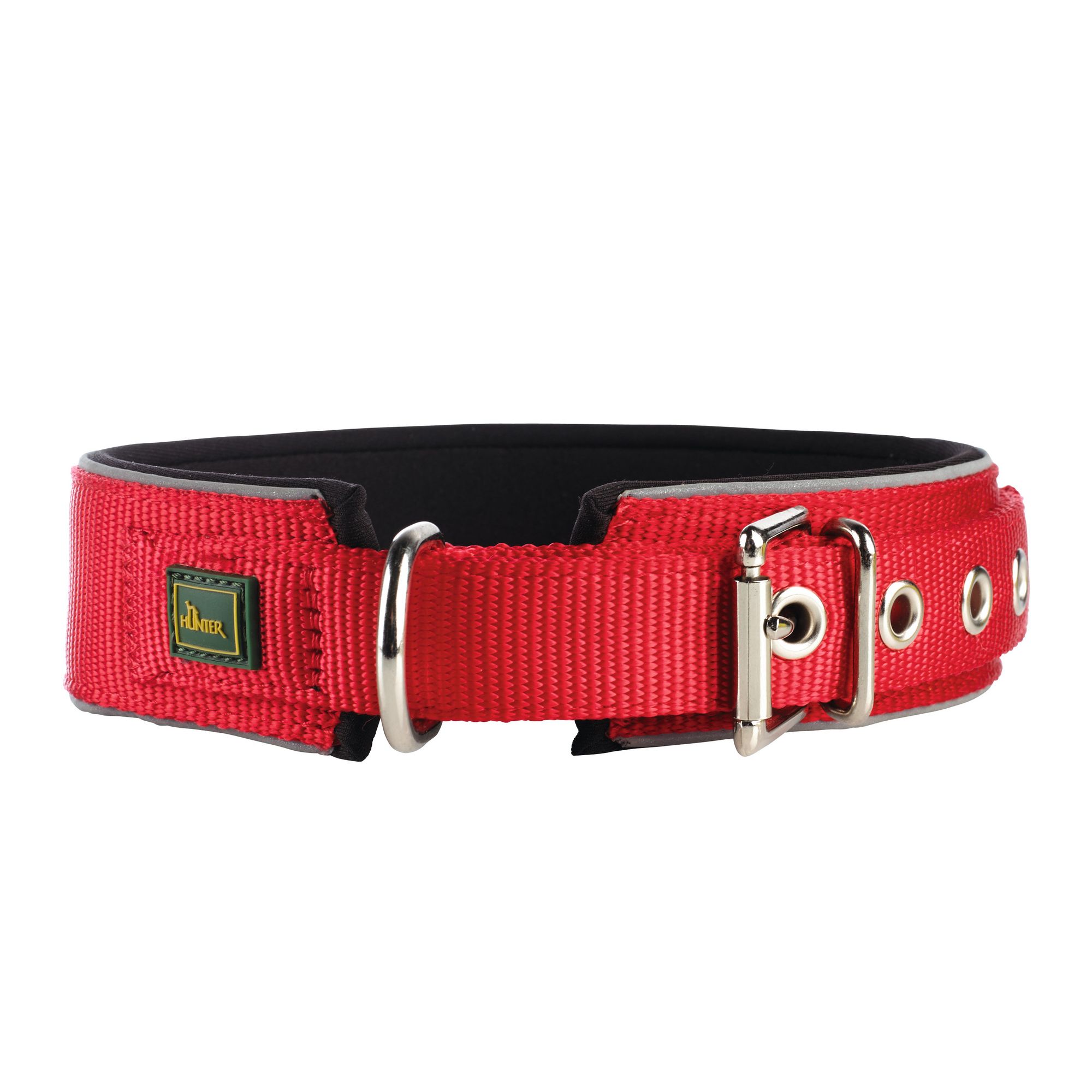 Hunter | Hundehalsband | Neopren Reflect | Nylon | Reflektierend | versch. Farben und Größen