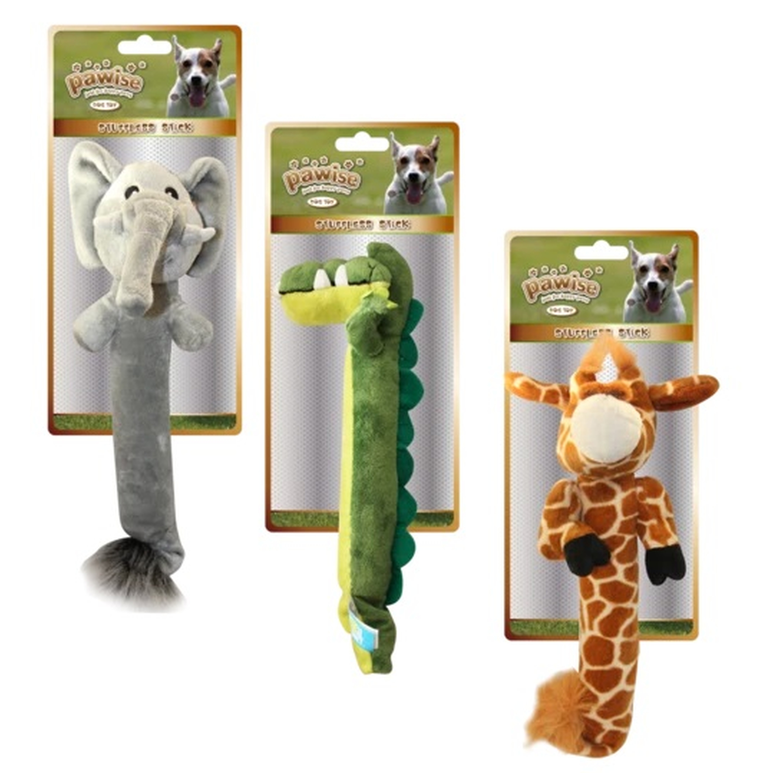 Hundespielzeug | Quietscher | schwimmt | Kauspielzeug | 40x1,8x1,8cm | Braun | Fleece | Giraffe