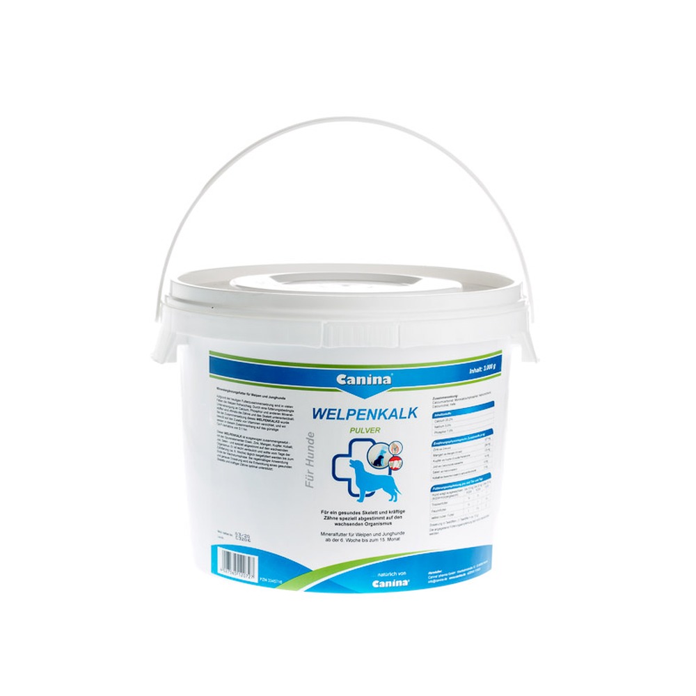 Canina | Welpenkalk Pulver | Welpenaufzucht | Calcium & Phosphor | kräftige Zähne | gesundes Skelett