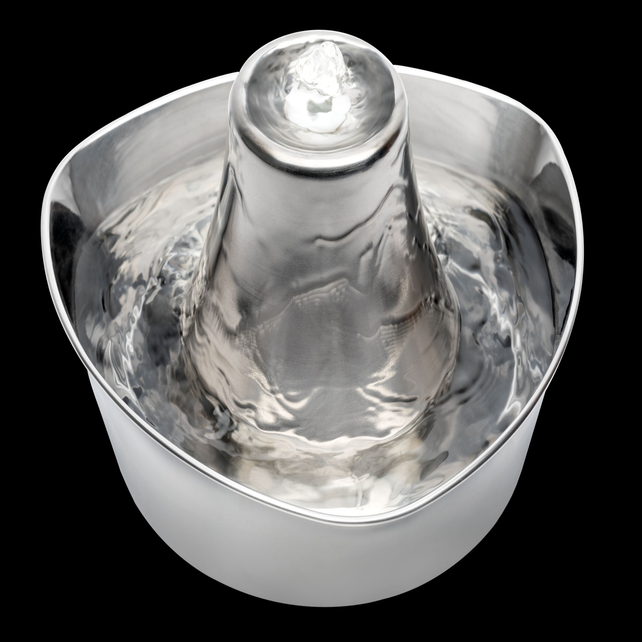 Drinkwell |Trinkbrunnen | Filter | Edelstahl | Hundenäpfe | Trinken | Grau | 1800 ml