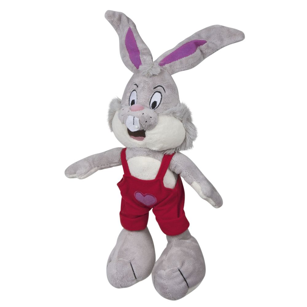 Hundekuscheltier Bunny Hop | Grau | Größe  25 cm | Kuscheltier | Hundespielzeug | Stofftier