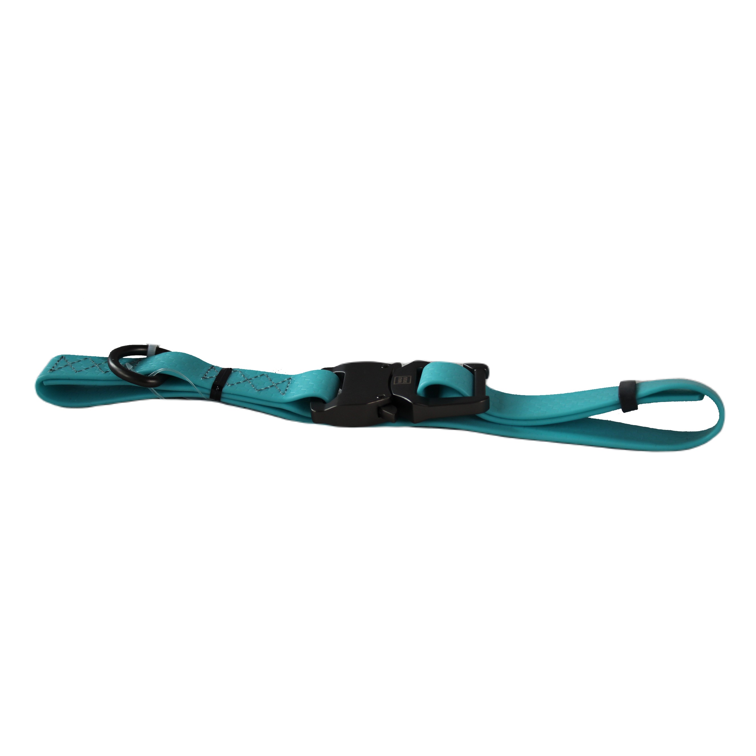 WAUDOG | Hundehalsband | Türkis | 25-50 cm Halsumfang | Fastex-Schnalle | leuchtet im Dunkeln