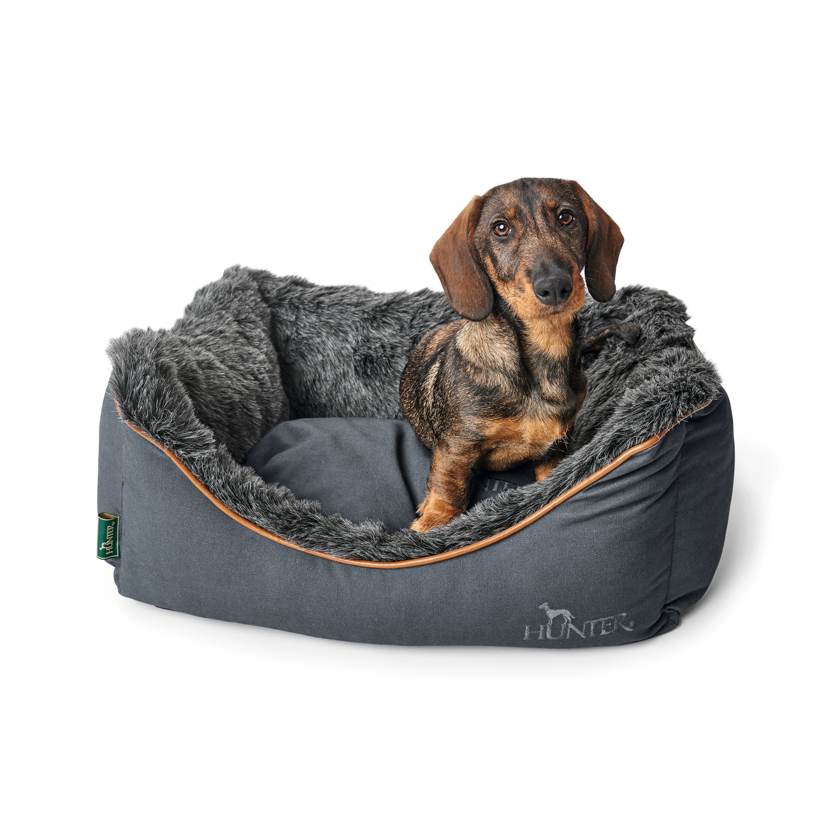 Hunter | Bergamo | Hundesofa | Baumwolle | Polyester | Anthrazit | Komfort | Langlebig