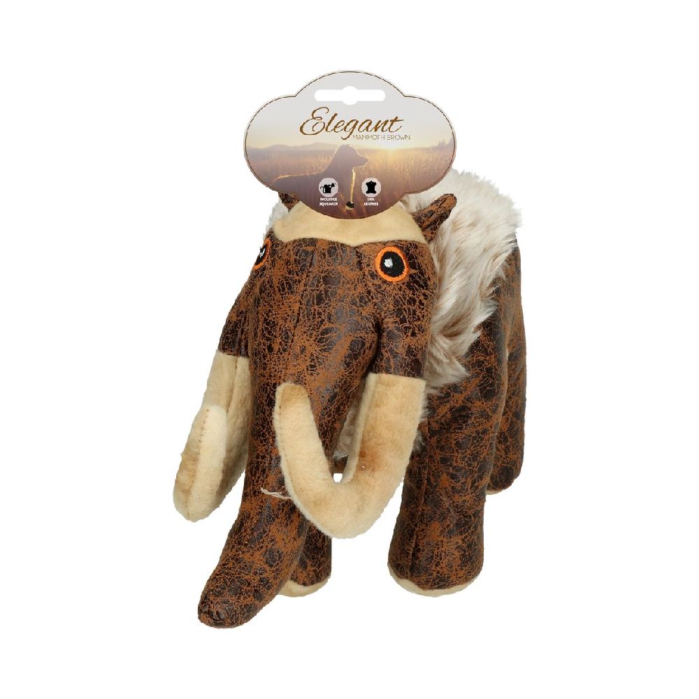 Elegant | Hundespielzeug | Mammut | Kuscheltier | Kunstleder | versch. Farben | mit Quietscher