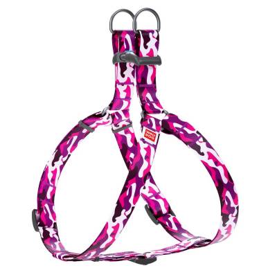 WAUDOG Hundegeschirr Nylon Rosa Camo Bunt Nylon Brust: 50-80 cm