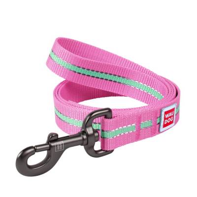 Collar | Hundeleine WAUDOG | Pink | 122 cm Länge | Reflektierende Leine | Nylongewebe