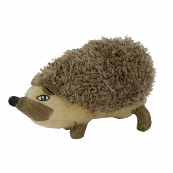 Hundespielzeug | doppelte Naht | Quietscher | Kuscheltier | Braun | Plüsch | 18x15x11 cm | Igel