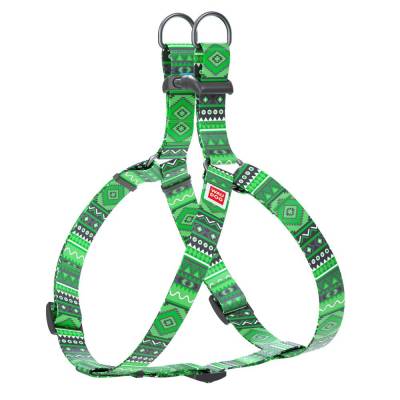WAUDOG Hundegeschirr Nylon Ethno Grün Bunt Brust: 60-90 cm