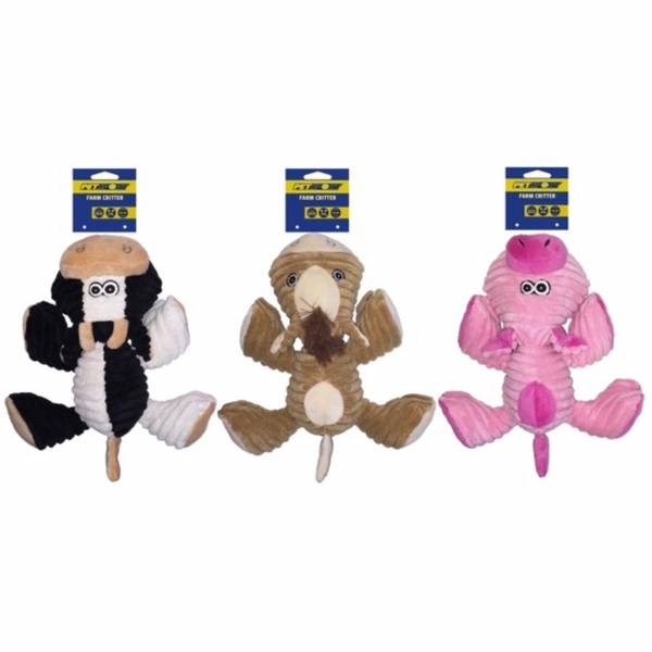 Hundespielzeug | verstärkte Nähte | Quietscher | Kauspielzeug | 26 cm | Schwarz | Cord | Kuh