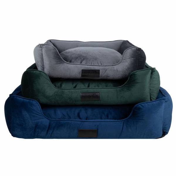 Hundebett | Veluro | Hundeschlafplätze | Betten | S | Grau | Samt | 60 x 50 cm