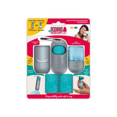 Mini Kotbeutelhalter Starter Set mit Handreinigunsgel und Taschenlampe