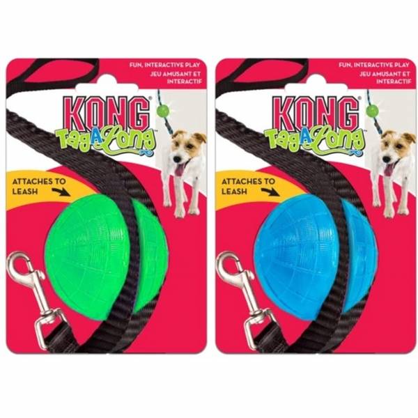 Hundespielzeug | Leinenzubehör | Blau | Grün | 6 cm | Ball