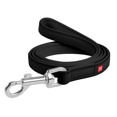 Collar | Hundeleine WAUDOG Accessoire | Schwarz | 122 cm Länge | Lederleine für Hunde