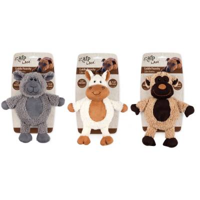 Hunde Kuscheltier Stofftier AFP Lammwolle Kuschel paunchy, Größe:30 x 24,5 x 8,5 cm