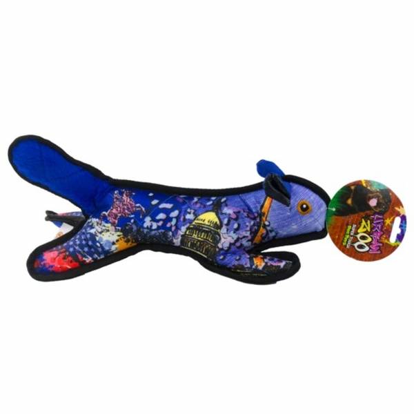 Hundespielzeug | Wurfspielzeug | Blau | Leinenstoff | 26.5 cm | Eichhörnchen | L