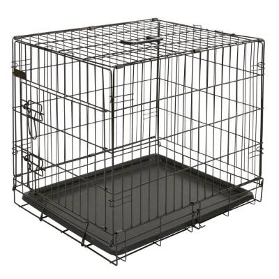 Gittertransportbox klappbar Schwarz 63x48x57cm 1 Tür