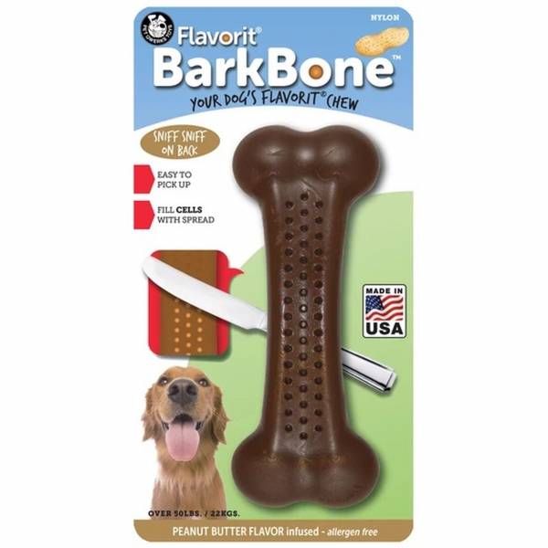 Hundespielzeug | Kauknochen | Minzgeschmack | Kauspielzeug | 10,5 cm | Braun | Nylon | S