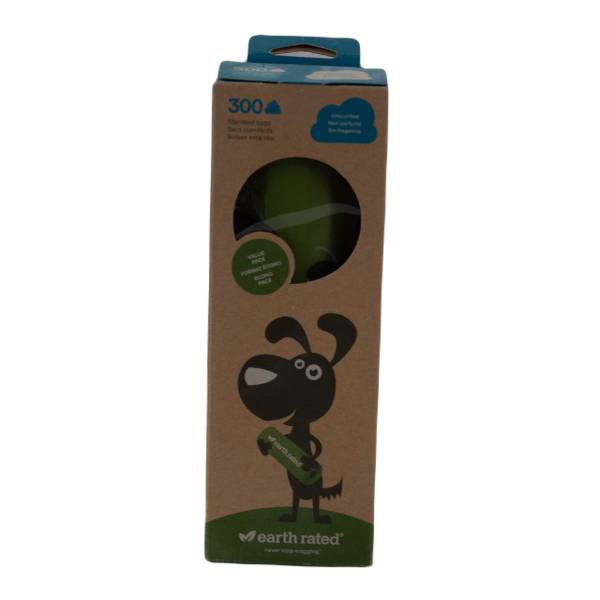 Hundezubehör | Hundekotbeutel Box Earth Rated | Grün | 300 Stück | Kotbeutel | Geruchsneutral